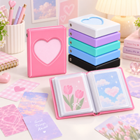 Classeur personnalisé en PVC pour photocards Kpop, album mini avec fenêtre en forme de cœur, porte-cartes pour femmes, filles, fans, idéal pour le merch des idoles, cadeau mignon