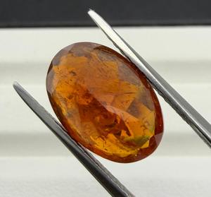 Piedra Preciosa Natural de Espesartita, Corte Ovalado, 9.14 Quilates, Color Naranja, para Joyería, Anillo, Colgante, Piedra de Nacimiento, Coleccionista - Product Image 5
