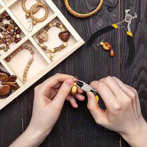 8 Pack Stainless Steel Jewelry <b>Pliers</b> <b>Set</b> Includes Needle Nose Round Nose Wire Cutters Bent Flat Long Nose for Jewelry Making - Product Image 2