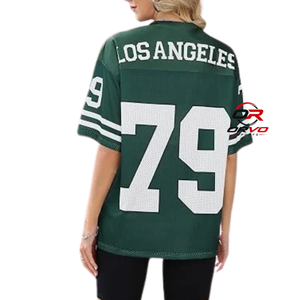 Camiseta Deportiva de Fútbol Americano para Hombre, Cuello en V, Negra, Los Ángeles 79, Malla Transpirable de Secado Rápido, ORVO SPORTS, 100% Poliéster - Product Image 2