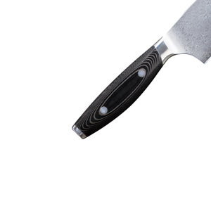 Cuchillo de Cocina Artesanal de Acero Damasco de Alta Calidad con Hoja de Patrón Decorativo y Mango de Madera, Apto para Lavavajillas y Ecológico - Product Image 4
