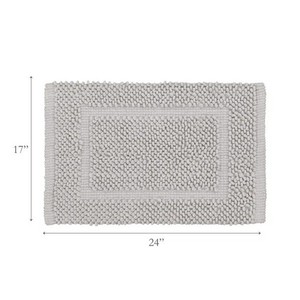 Classic Cotton Bath <b>Mat</b> Rectangle Solid Color Tufted Non-Slip Rubber Backing for Home Use - Product Image 6