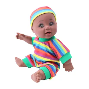 2024最も人気のある子供ギフト赤ちゃん人形かわいい12インチの黒い人形子供のためのアフリカの虹の男の子の人形