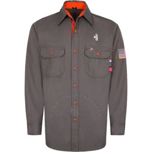 100% Cotton Clothing <b>Welding</b> <b>Shirt</b> Outdoor Use <b>Shirts</b> for Men Hot Sale 100% Cotton FR Work <b>Shirt</b> Fire-Resistant Safety Workwear - Product Image 1