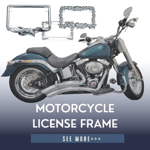 Fronde moto 3 roues argent diamant plaque cadre de plaque d'immatriculation pour un design futuriste - Product Image 5