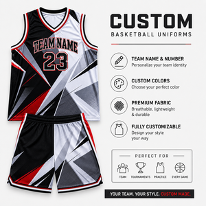 Custom Sublimated Basketball Jersey Team Name 23 V-Neck Sleeveless Unisex Adult Regular Fit Breathable <b>Mesh</b> Tank <b>Top</b> - Product Image 5