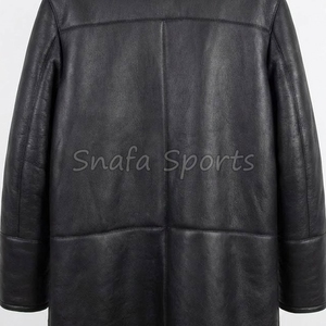 Vestes en cuir pour hommes sur mesure, vestes en peau de mouton doublées de fausse fourrure, vestes aviateur bomber en gros - Product Image 5