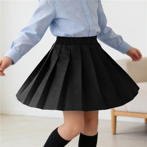 Jupes plissées pour filles avec short intégré, taille élastique, pour la rentrée scolaire, style tennis, pour enfants et tout-petits - Product Image 4