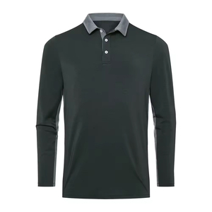 Long Sleeve Solid Jersey Men's for <b>Shirts</b> Casual Printed <b>Polyester</b> Knit Performance Golf <b>Shirts</b> - Product Image 2
