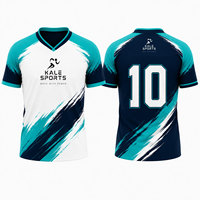 Maillot de football unisexe de qualité supérieure, coupe classique, 100% polyester, design personnalisé par sublimation, respirant, col rond, manches courtes