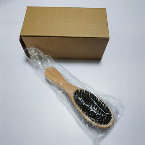 Brosse combinée en bois double face pour chiens et chats, adoucit le pelage, élimine les poils morts et la saleté, type laser, lisseur - Product Image 1