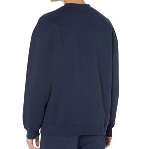 Sudaderas de Cuello Redondo de Manga Larga 100% Algodón de Color Sólido Personalizadas OEM, Último Diseño Otoño Invierno, Sudadera de Material de Felpa para Hombre - Product Image 4