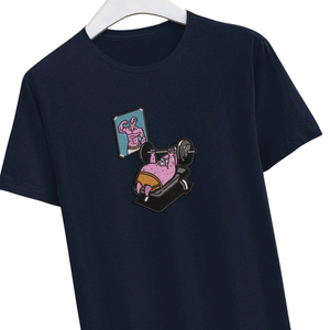 Camiseta Deportiva de Manga Corta para Hombre, Color Azul Marino, Diseño de Dibujos Animados de Patrick, Cuello Redondo, Corte Regular, Estilo Casual, Poliéster/Algodón, Secado Rápido, Transpirable - Product Image 6