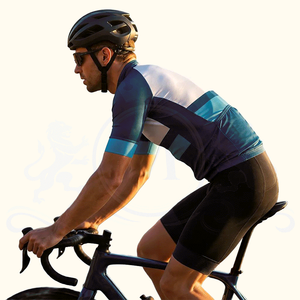 Camiseta de Ciclismo para Hombre, Manga Corta, Rayas Azules y Blancas, Ligera, Transpirable, Ropa Deportiva, Uniforme de Ciclismo - Product Image 6