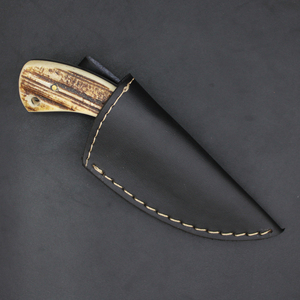 Custom Handmade Drop Point Hunting <b>Knife</b> Stainless Steel Blade <b>Bone</b> <b>Handle</b> Outdoor Skinner <b>Knife</b> 0.6mm Thickness - Product Image 4