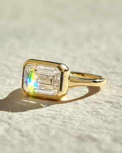 Igi/gia แล็บตัดเพชรวินเทจ14K สีเหลืองแหวนแต่งงาน/งานหมั้นใส่ได้ทั้งชายและหญิงสีขาวทองคุณภาพดีสำหรับงานปาร์ตี้ครบรอบ-คุ้มค่า - Product Image 3