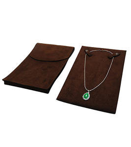 Pochette Organisateur de Colliers Rectangulaire en Daim Imprimé Japonais Grande Capacité avec Structure Pliable 180x255x15mm - Product Image 4