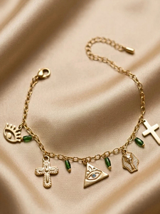 Mystic Horizon Charm <b>Bracelet</b> _ Anti-Tarnish Gold <b>Bracelet</b> for Women - Product Image 2