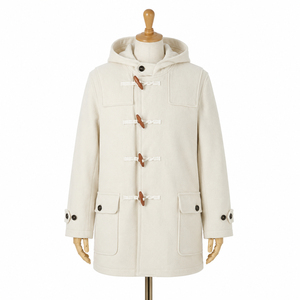 Wholesale <b>Men</b> Off-White <b>Wool</b> Blend Winter Warm Knitted <b>Wool</b> <b>Hooded</b> <b>Coat</b> Long Sleeveless Toggle Buttons Thick Winter Duffle <b>Coat</b> - Product Image 1