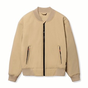 Blouson bomber kaki pour homme, col rabattu, fermeture éclair, coupe classique, style décontracté, vêtement d'automne, extérieur en polyester, nouveau design - Product Image 5