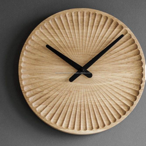 Nouveau 12 pouces arbre anneau horloge murale en bois logo personnalisé horloge visage pour la décoration de la maison salon horloge murale silencieuse OEM/ODM - Product Image 6