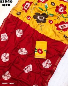 New Arrival Mul Cotton with Bandhani Circle Print & Zari Weaving Border & Big-Floral Printed Pallu <b>Saree</b>-<b>Blouse</b> Woman Fashion - Product Image 4
