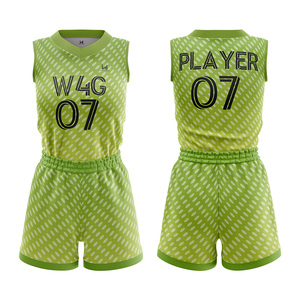 Ensemble d'uniformes de basketball personnalisés pour femmes adultes, 100 % polyester, sans manches, col en V, imprimé par transfert thermique, respirant - Product Image 4