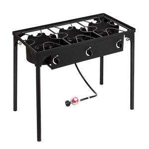 Estufa Portátil de Gas Propano para Camping, de Alta Presión, Tres Quemadores, 22500 BTU, de Hierro Fundido, para Cocinar al Aire Libre y Barbacoa - Product Image 2