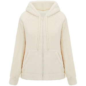Grace Collection GCA-1088 Solid Fleece Leather Pullover Unisex Oversized Casual Winter Wear Regular Fit Knitted Zipper Front - Product Image 1
