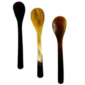 Cuillère en corne de buffle haut de gamme, écologique, avec surface polie miroir, pour cuisines naturelles et bio, idéale pour les cadeaux en Inde - Product Image 5