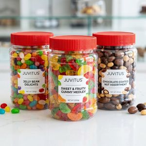 Wholesale Clear Round PET Plastic <b>Jar</b> with Screw Cap for Peanut Butter Food Storage Vietnam Factory Manufacturer OEM ODM - Product Image 5