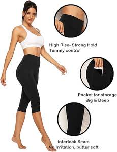 Leggings de compression personnalisés pour femmes, vêtements de sport et de yoga, en tissu Spandex, taille haute, longueur intégrale, anti-transparence, ajustés, qualité sportive - Product Image 4