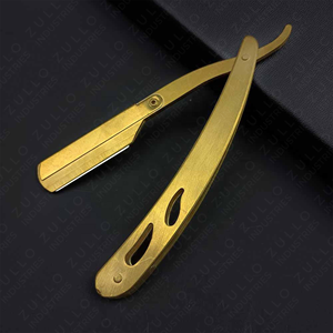 Professional Plastic Handle Straight <b>Razor</b> Set Foldable Barber Shaving <b>Razors</b> Custom Logo OEM Private Label for <b>Men</b> - Product Image 2