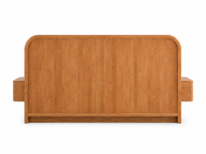 Cama Moderna de Madera Maciza con Cabecera Tapizada, Cama con Plataforma, Muebles para Dormitorio - Product Image 3