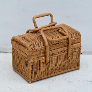 Maleta de ratán natural estilo retro, cesta de almacenamiento, estuche de gran calidad, maletas artesanales. - Product Image 5