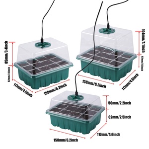 Plateau <span class=keywords><strong>de</strong></span> culture des graines pour pépinière, Kit avec couvercle, lampe <span class=keywords><strong>de</strong></span> croissance pour jeunes plantes et semis, 12 cellules, vente <span class=keywords><strong>en</strong></span> gros, - Product Image 4