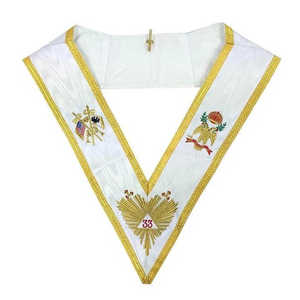 ปลอกคอเมสันแบบปักมือ ระดับ 33  ลายกุหลาบครอส ผลิตจากโรงงาน - Product Image 1