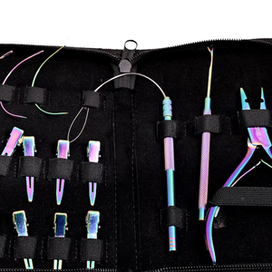 Kit de Herramientas Profesional para Extensiones de Cabello con Diseño Personalizado y Logotipo Personalizado, Color Negro, Juego de Aplicación de Micro Anillos - Product Image 5