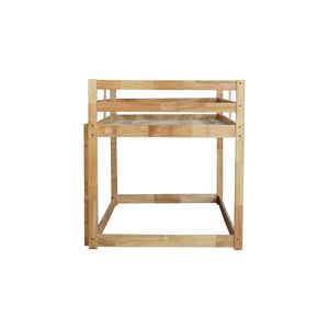 Letto a soppalco in legno massello con scaletta, piattaforma letto in gomma naturale rinforzata, doghe rinforzate, letti in legno di alta qualità - Product Image 4