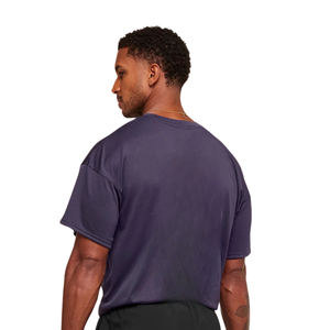 Camiseta Deportiva Extra Grande para Hombre, Transpirable, de Alto Rendimiento, para Entrenamiento Atlético, Ajuste Holgado, Color Morado Medianoche - Product Image 4