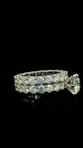 แหวนเพชร3Ct VVS กำหนดเอง925แหวนเพชรโมอิสซาไนต์เงินสำหรับผู้หญิงและผู้ชายจากเครื่องประดับมืออาชีพทำด้วยมือ - Product Image 4