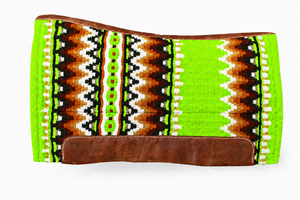 Manaal Enterprises - Selle Western Classique - Motif Géométrique - Bordure en Cuir Marron - Doublure en Laine - Polaire - Équitation - Product Image 4