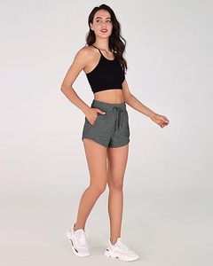 <b>Womens</b> Joggers Cotton Fleece Sweat <b>Shorts</b> Yoga Workout Fitness Running French Terry <b>Short</b> Breathable Gym <b>Shorts</b> <b>Elastic</b> <b>Waist</b> - Product Image 5