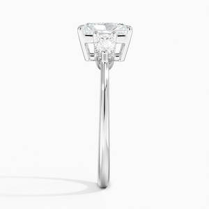 Bague BOJ 09 en argent 925, taille radiant, ornée de trois diamants Opera, 2 carats, couleur D, VVS1, Moissanite certifiée GRA, prix bas - Product Image 3