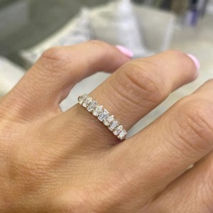 Anillo de Diamantes Chapado en Oro con Cristales Marquise, Baguette, Pera y Ovalados, Banda de Eternidad, Regalo de Boda para Mujer - Product Image 6