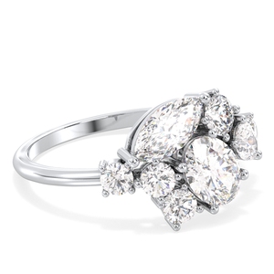 Bague de fiançailles REYES au design classique en or blanc 14 carats avec moissanite certifiée GRA pour femme, prix de gros, cadeau d'anniversaire, bijoux - Product Image 3