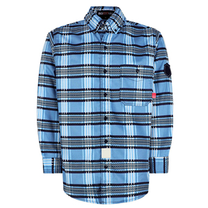 Chemise ignifuge personnalisable à prix d'usine, vêtements résistants au feu, chemise de travail en coton à carreaux ignifuge - Product Image 1