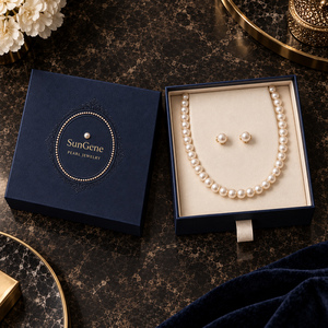 Caja de Embalaje de Papel Impresa Personalizada con Cajón Deslizante para Joyería SunGene Pearl - Product Image 2