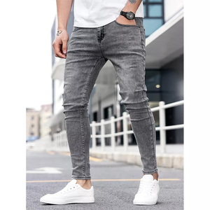 2023 High Street Breathable Slim Modern <b>Jeans</b> for Men Custom Colors High Quality Dark Denim Pants Mid Wholesale Cheap Price - Product Image 6