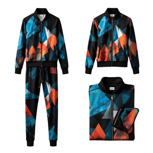 <b>Women</b> Geometric Print Athletic Tracksuit Set - Product Image 1